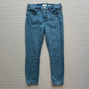 Jen 7 by 7 For All Mankind Leopard Print Ankle Skinny Jeans